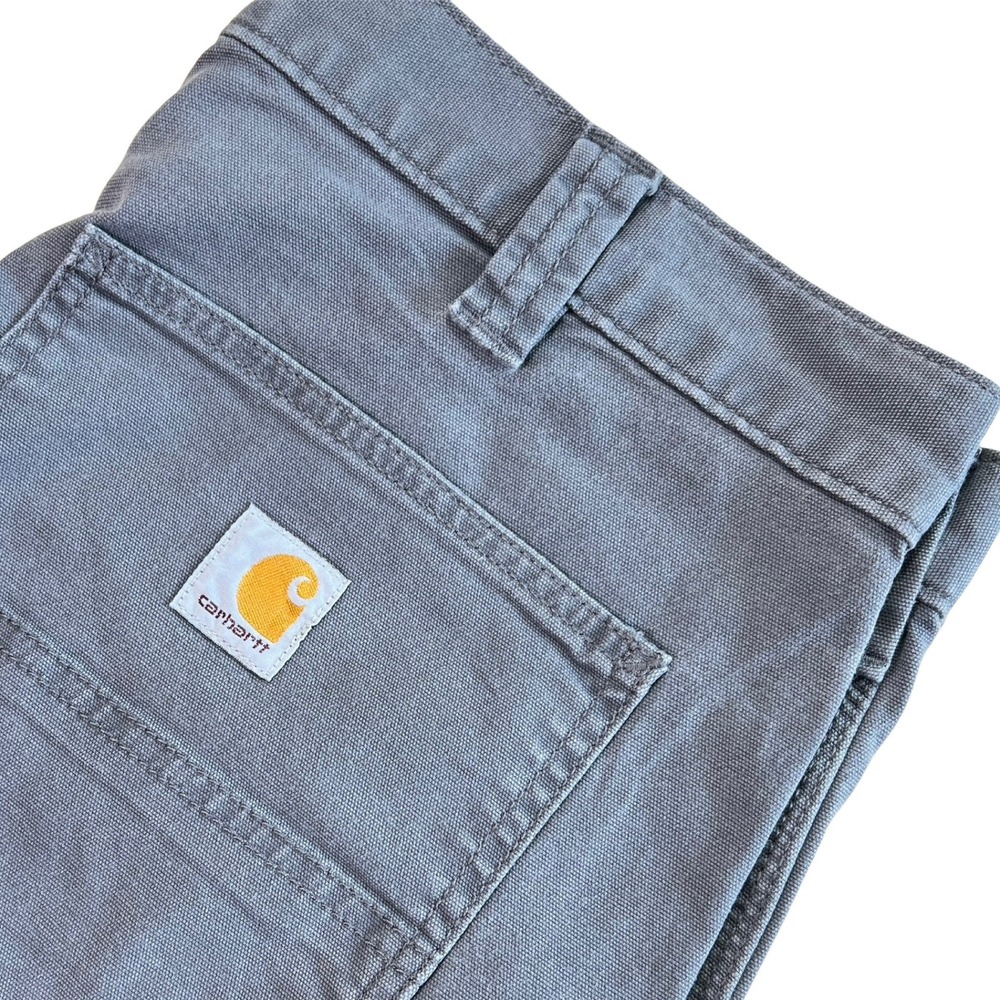 Carhartt Relaxed Fit Canvas Work Pants Mens 33x30 Gray Utility Carpenter